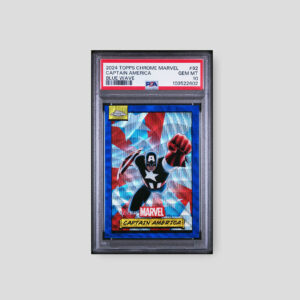 2024 Topps Chrome Marvel Captain America Blue Wave /150 PSA 10