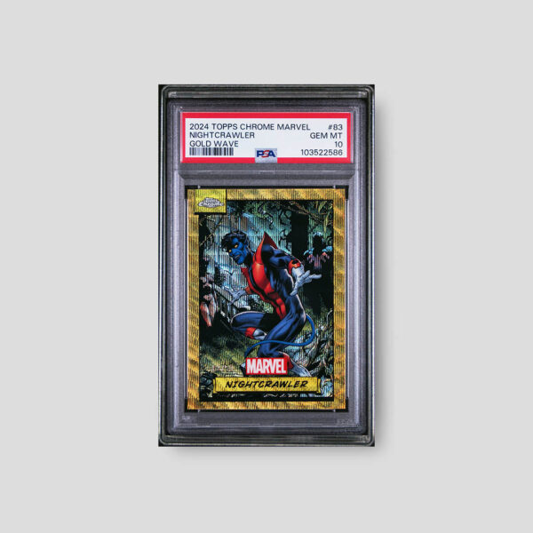 2024 Topps Chrome Marvel Nightcrawler Gold Wave PSA 10